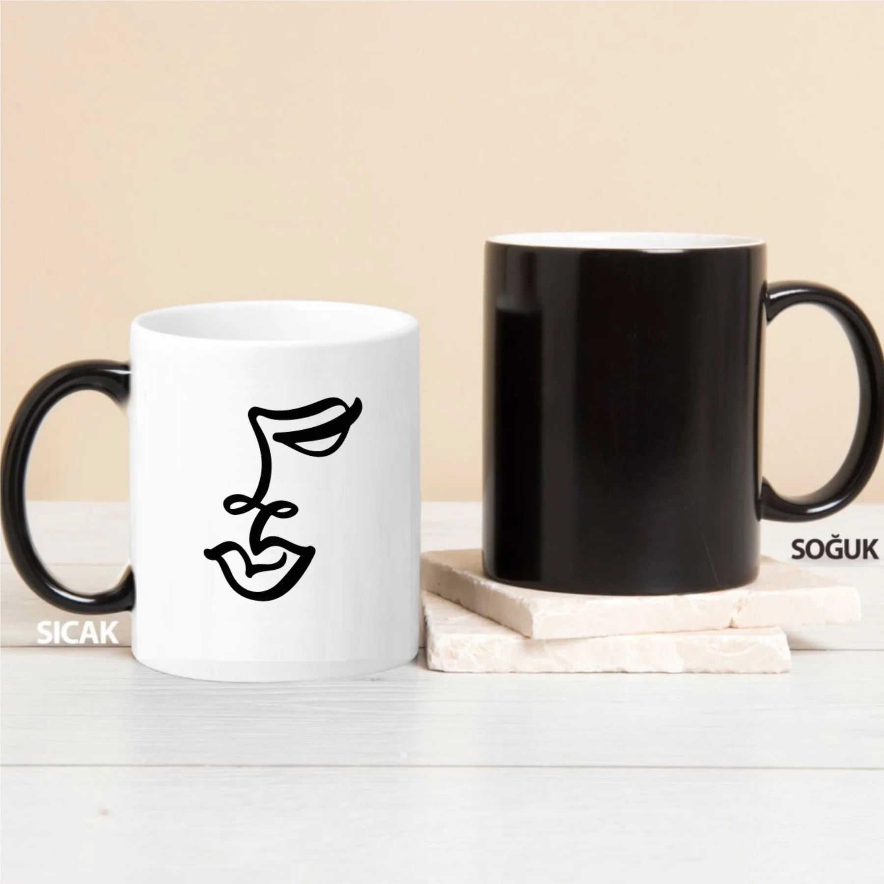 

Abstract Face Portrait Design Magic Mug-5