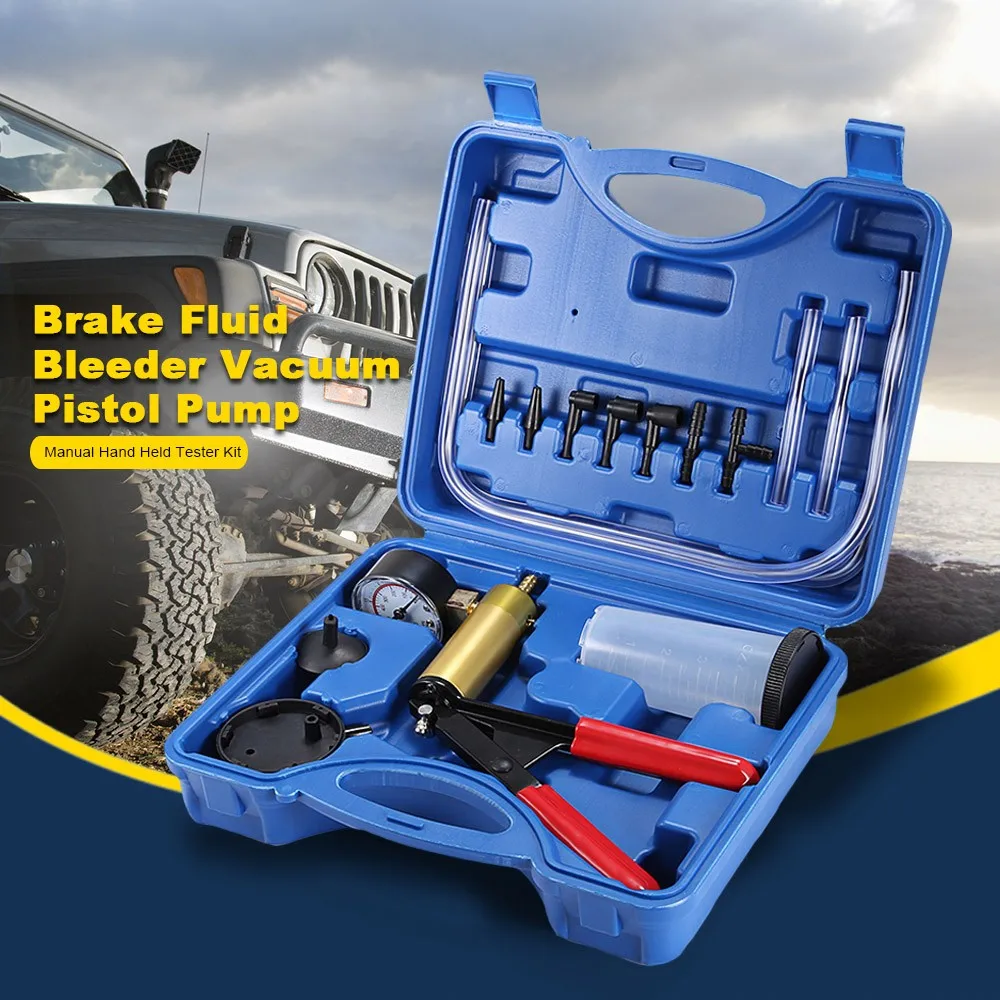 Оригинальная тормозная жидкость Bleeder вакуумный пистолет насос 2 в 1 4 трубки
