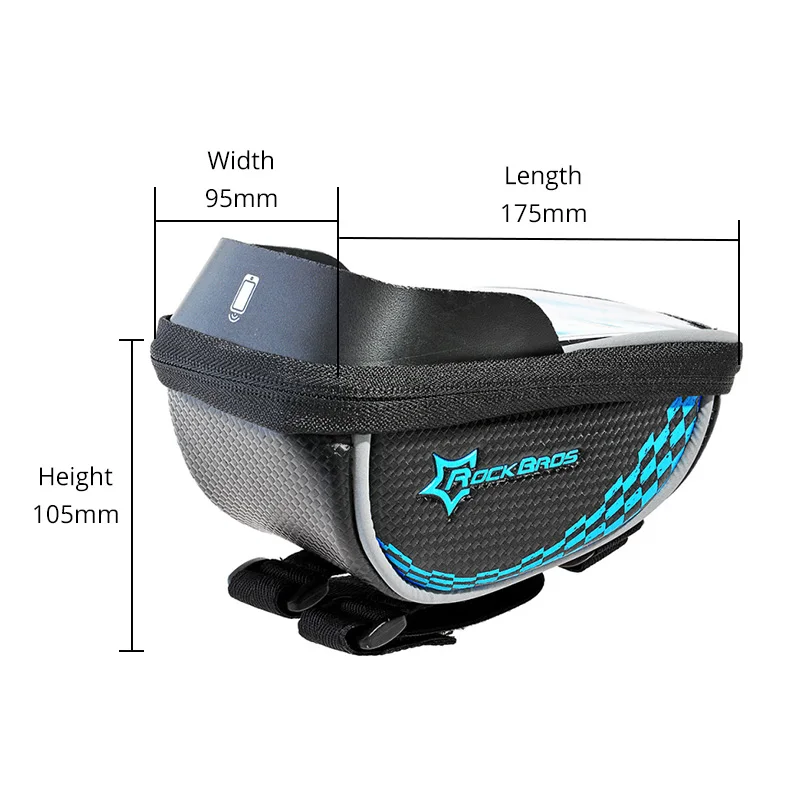 ROCKBROS велосипедный Руль сумка Велоспорт велосипед крепящаяся на переднюю раму