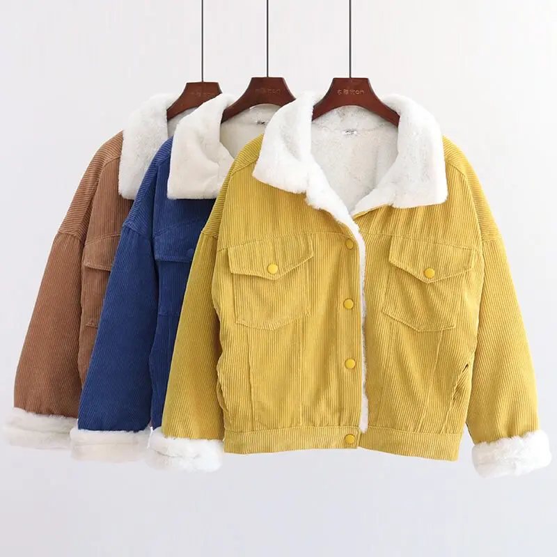 Женская Вельветовая куртка-бомбер из овечьей шерсти | одежда