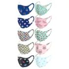 10 шт., детская моющаяся многоразовая хлопковая маска для подростков, 2021