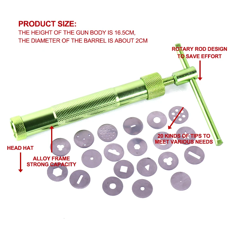 Cookie Press Kit Gun Machine Making Cake Decoration 20 Molds Pastry Piping Nozzles Tool Biscuit Maker Sets | Дом и сад