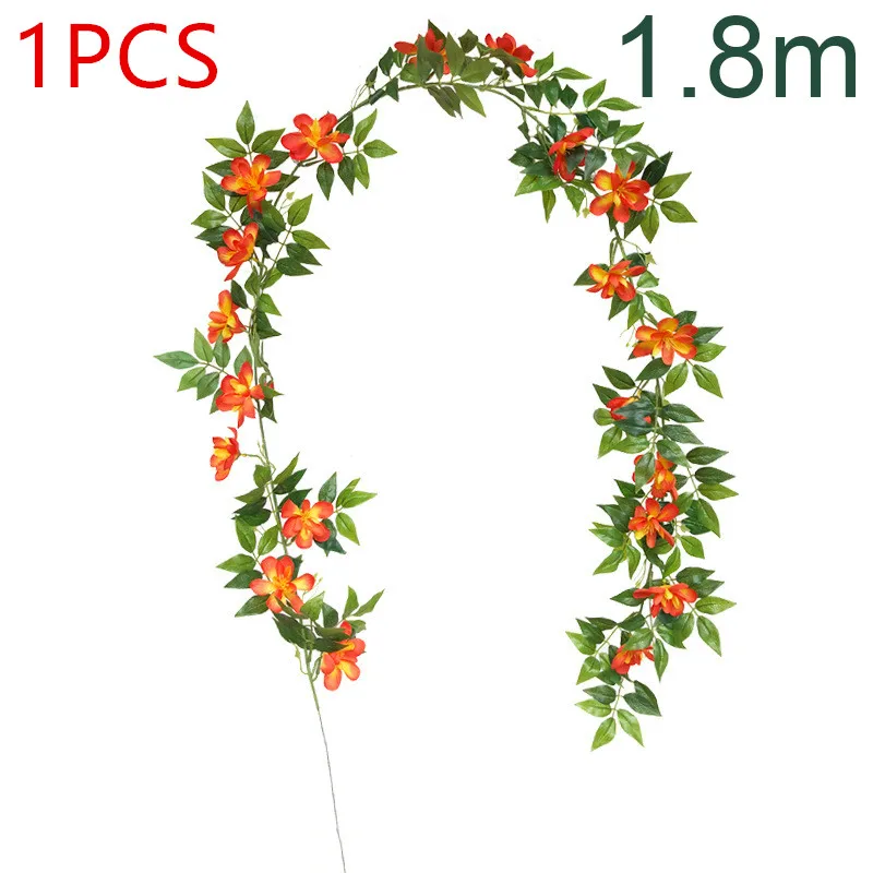 N 1PCS 1.8M Искусственные листья эвкалипта растения цветок поддельные Висячие вешалки лоза ротанга домашний магазин сад стены Свадебная вечеринка украшения - Цвет: N 1PCS 1.8M