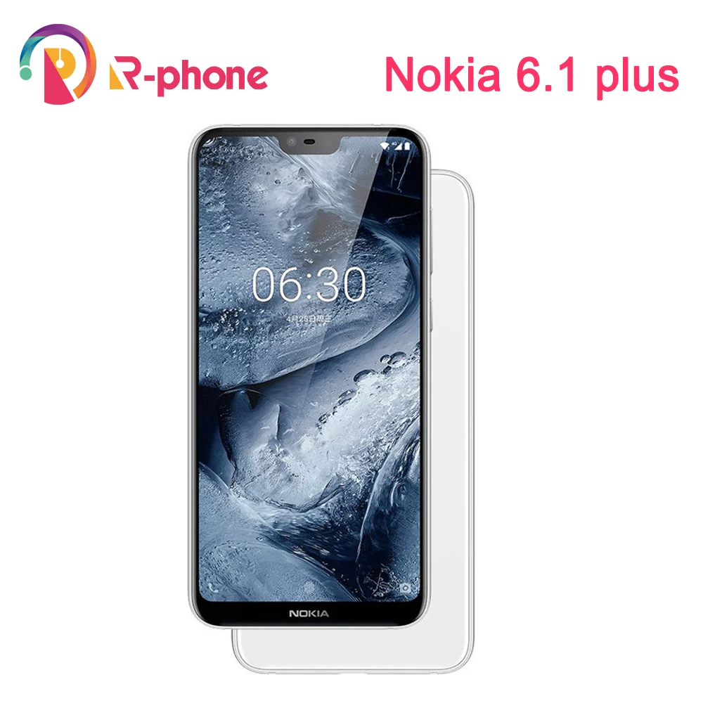 

Nokia X6 6,1 Plus Восстановленный телефон с двумя Sim-картами 4G LTE 5,8 ''16 МП 4G ROM Android Оригинальный разблокированный