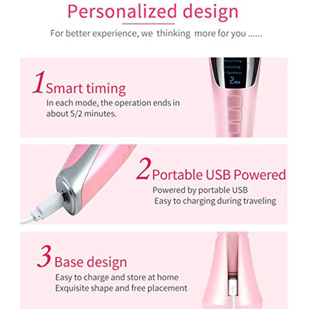 

EMS Facial Massager Micro Current Beauty Face LED Photon Light Therapy Massager Sonic Vibration Cool Ultrasonic Face Lifting