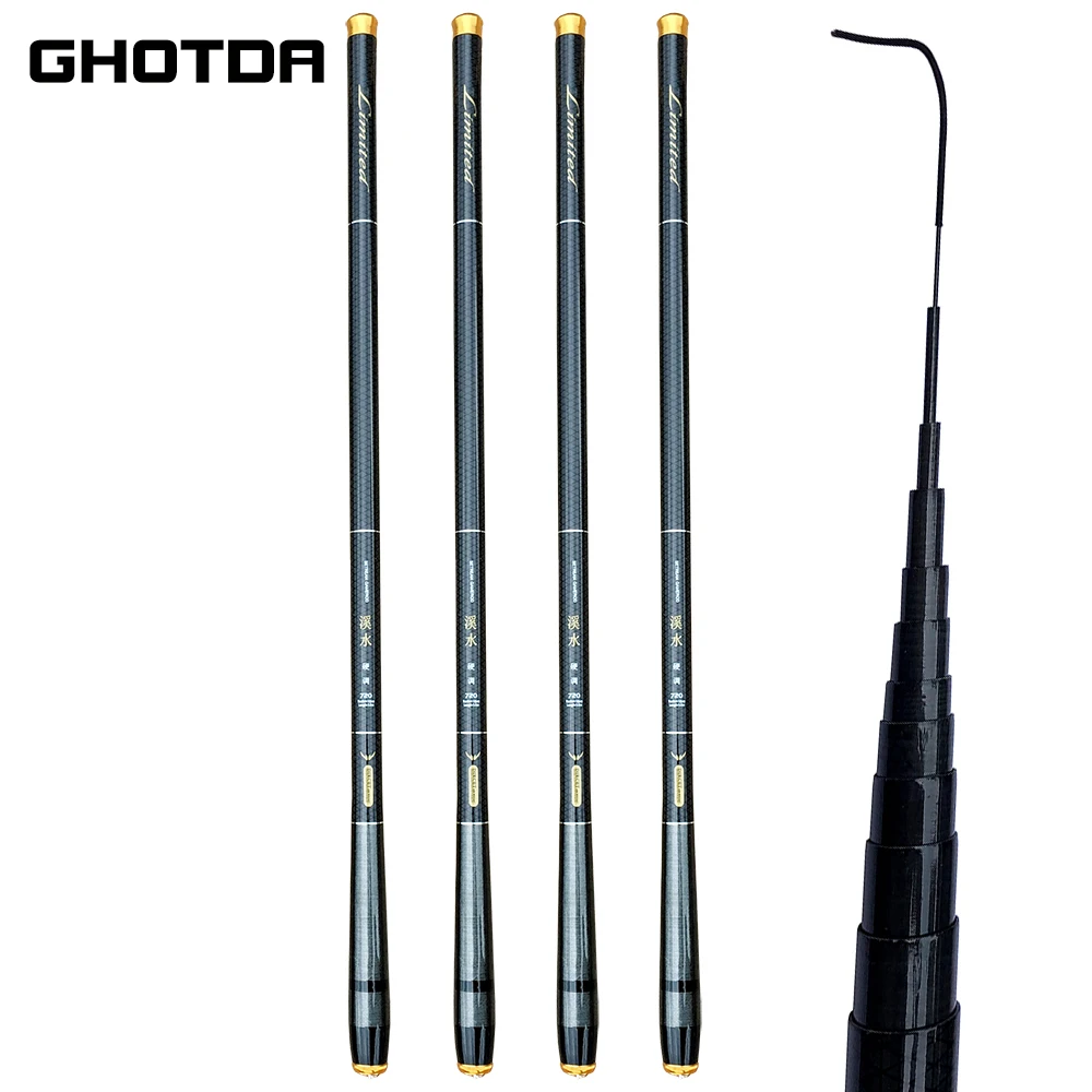 Ультралегкая телескопическая удочка из углеродного волокна 3 6/4 5/5 4/6 3/7 2 м | Спорт