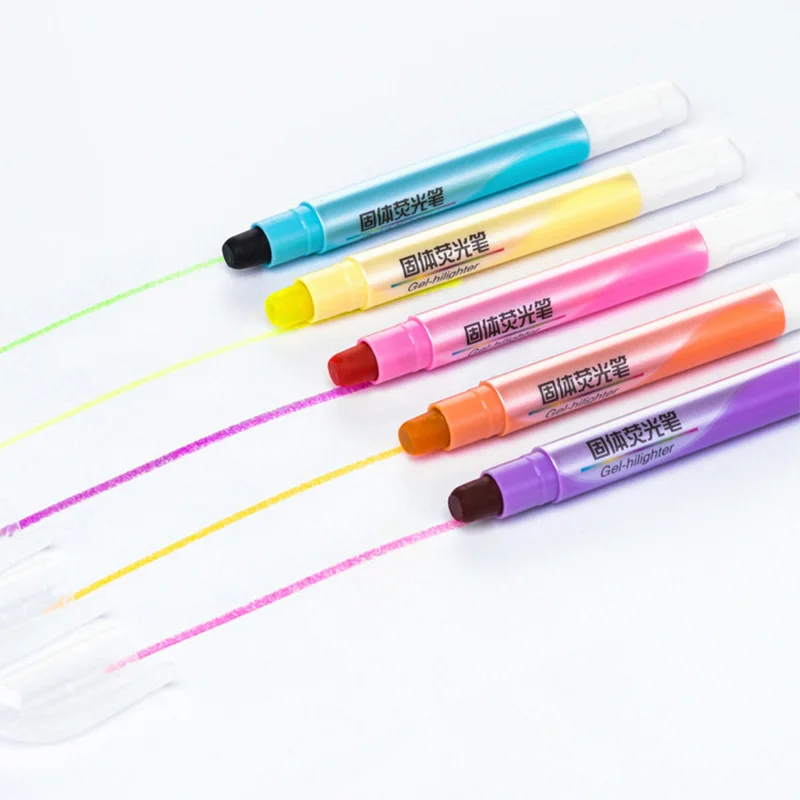 Маркер яркого цвета из фломастер геля прозрачная Вращающаяся ручка карандаш для