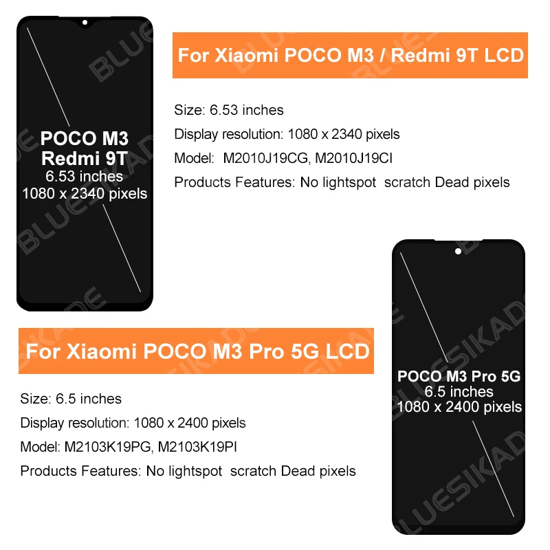 Оригинальный ЖК-дисплей для XIAOMI Poco M3 Redmi 9T сенсорный экран дигитайзер Xiaomi POCO Pro 5G LCD