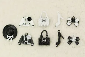 Подвески для одежды, сумок, шляп, высоких туфель, с бантом, эмалированные, металлические, подвесные, для рукоделия, модные, аксессуары для одежды, 10, шт.упак.