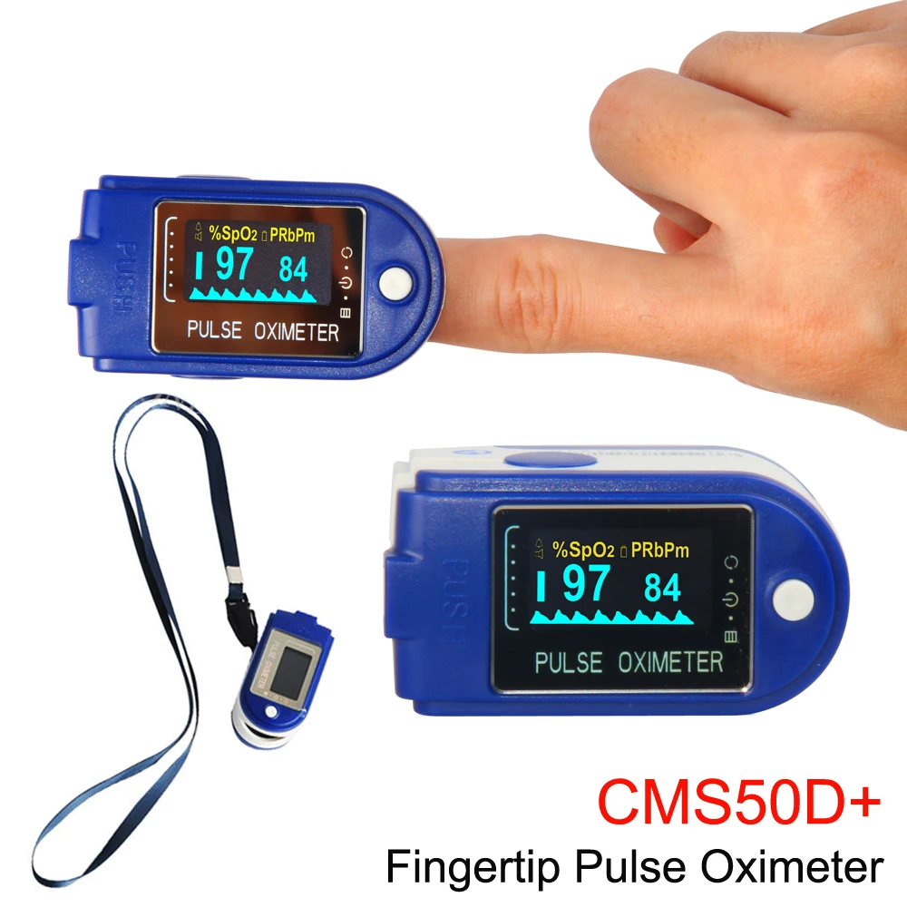 USB Пульсоксиметр CMS50D + для измерения пульса и уровня кислорода в
