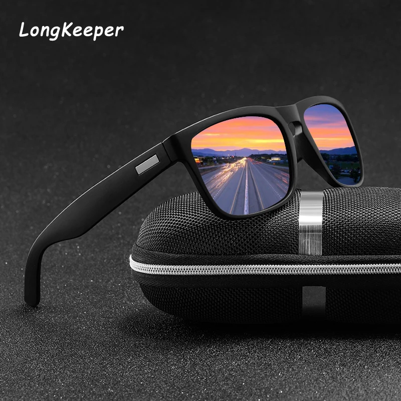 

Фирменный дизайн, ретро поляризованные солнцезащитные очки для мужчин, очки для вождения, мужские винтажные Квадратные Солнцезащитные очк...