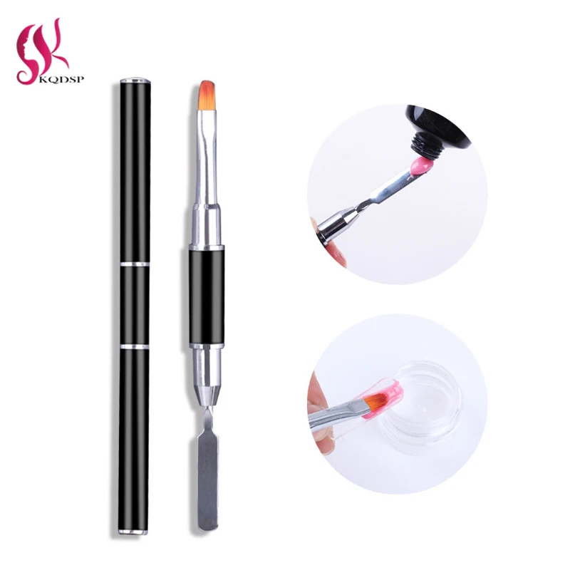 

Double Sided Multifunctional Nail Phototherapy Pen Dual-Purpose Steel Push Glue Embossing Stick Extension Two-Head Beauty Brush