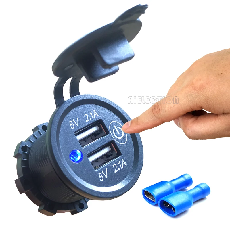 Водонепроницаемая автомобильная USB розетка с выключателем Комплект сделай сам 4 2
