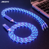 3in1 led lighting usb cable micro usb type c 8pin charging cable for iphone 11 x huawei samsung multi usb port usb c phone cable