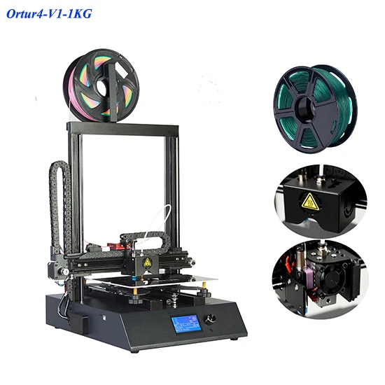 Низкая цена! Полный металлический каркас 3d принтер для продажи, ABS PLA 3-D принтер цена, настольный 3d принтер машина с линейной направляющей - Цвет: Ortur4-V1-1KG