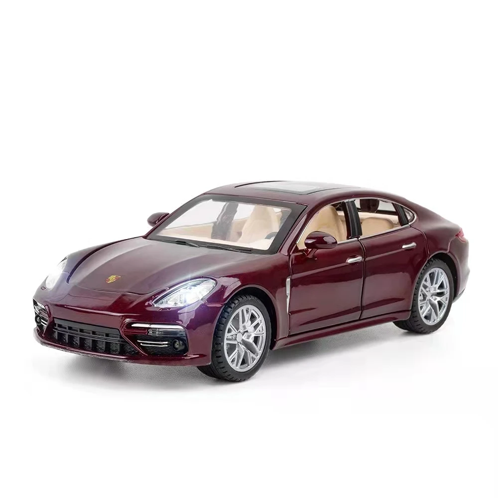 

Модель автомобиля Porsche Palameira 1:24 из сплава, имитация силы управления звуком и светильник, коллекция игрушек в подарок