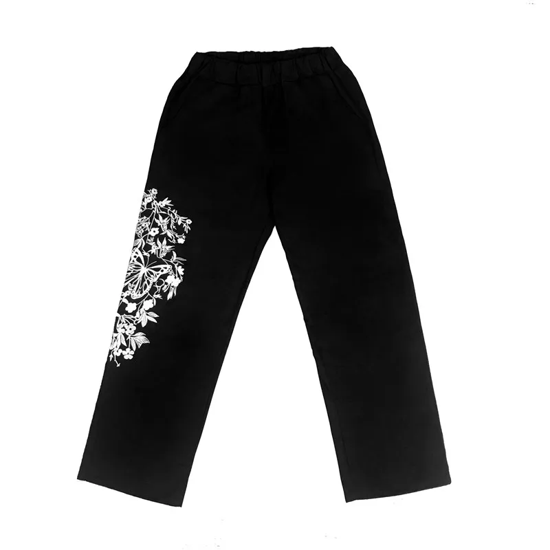 

straight streetwear fashion Women's Clothing ulzzang Harajuku hipster Unisex zipper high waist Pants & Capris high waist loose