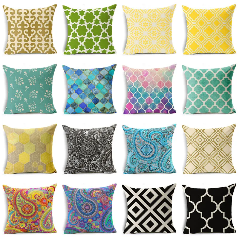 Новая современная простая наволочка в стиле ретро с абстрактным зеркальным