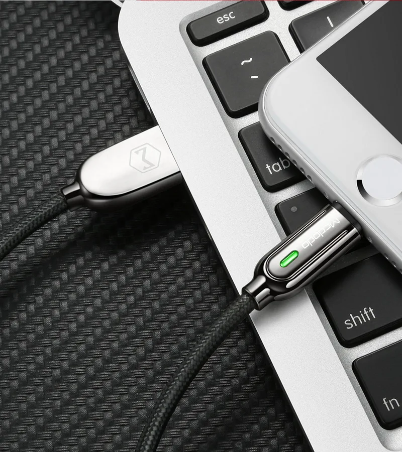 MCDODO для iPhone кабель автоматическое отключение USB кабель передачи данных для быстрой зарядки для iPhone XS MAX XR X 7 8 6s USB кабели зарядное устройство Шнур