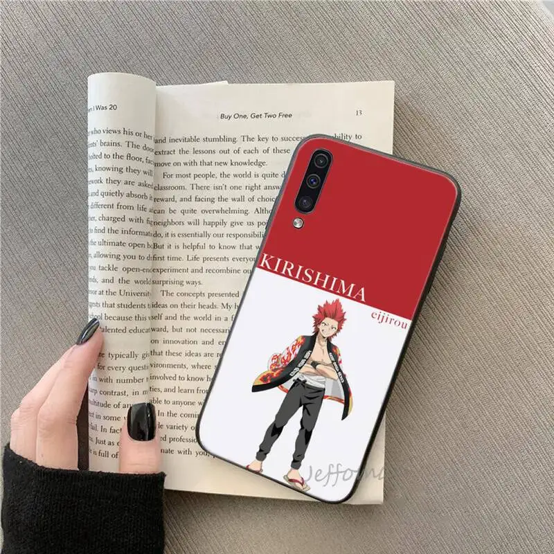 

hero academia Kirishima Phone Case For Samsung galaxy S note 7 8 9 10 20 fe edge A 6 10 20 30 50 51 70 lite plus Soft Silicone