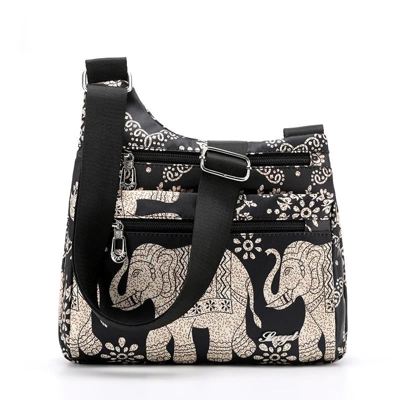 

Fashion Cartoon Print Women Shoulder Bag Female High Quality Light Nylon Cross Body Bag Multi Pockets Messenger Bag for Women