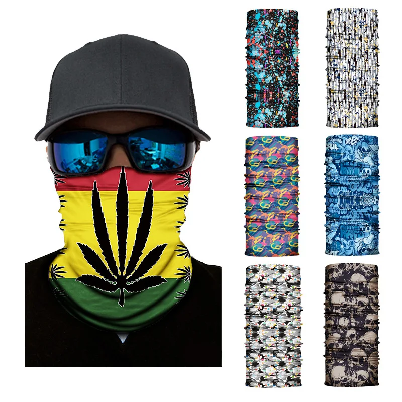 

3D Seamless Bandana Mascarillas Hiking Tube Scarf Buffs Balaclava Neck Warmer Gaiter Face Shield Men Women Outdoor Headwear