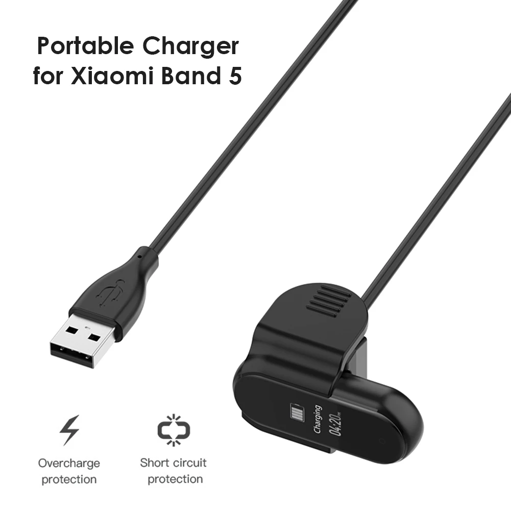 

30 см 100 см зарядный кабель для Xiaomi Mi Band 5 Путешествия Смарт-браслет практичный Многофункциональный прочный классический шнур зарядного устр...