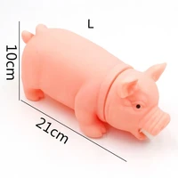 21cm chew squeaker squeaky play sound pig shriek simulate interactive simulation model pig dog cat rubber pig toy accessories