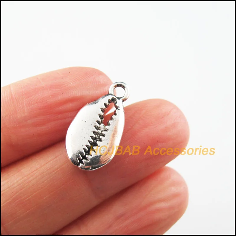 16 новая оболочка Подвески тибетский серебристый цвет океан морская 11x20mm|Шармы| |