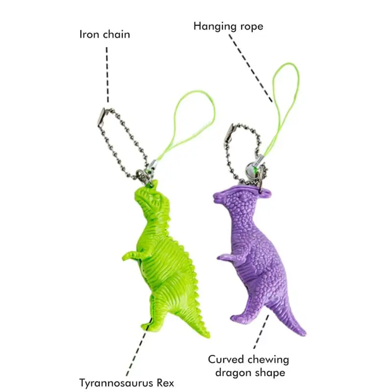 

Dinosaur Caterpillar Extrusion Anti Stress Vent Toys Creative Extrusion Dinosaur Pendant Decompression Toys for Children Adults