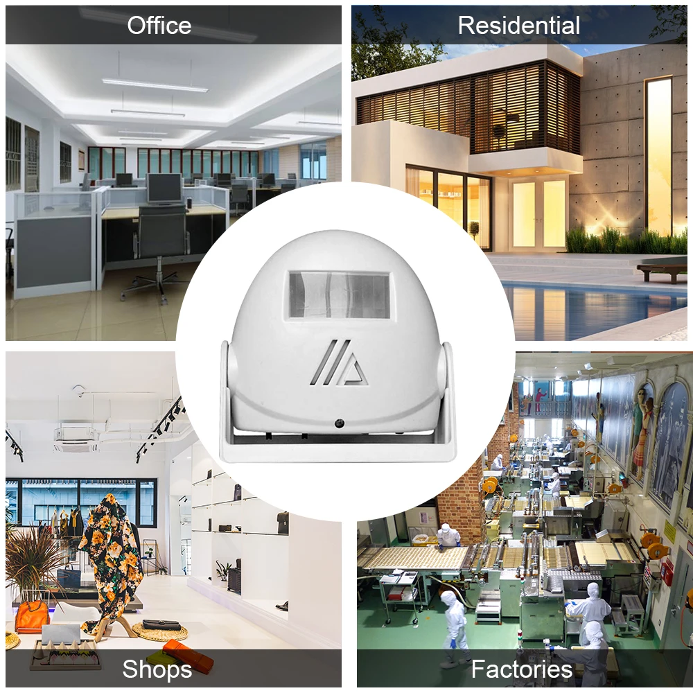 

Wireless Door Bell Shop Guest Welcome Device Visitor Entry Alert Door Chime Infrared Motion Sensor Home Anti-theft Alarm
