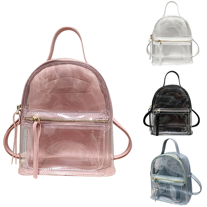 

Transparent Backpack Women Casual Fashion High Quality Ladies Backpack Transparent School Bag Travel Bag