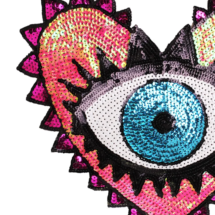 1 шт. Большие Патчи для глаз в форме сердца патчи очков блестки накладки одежды