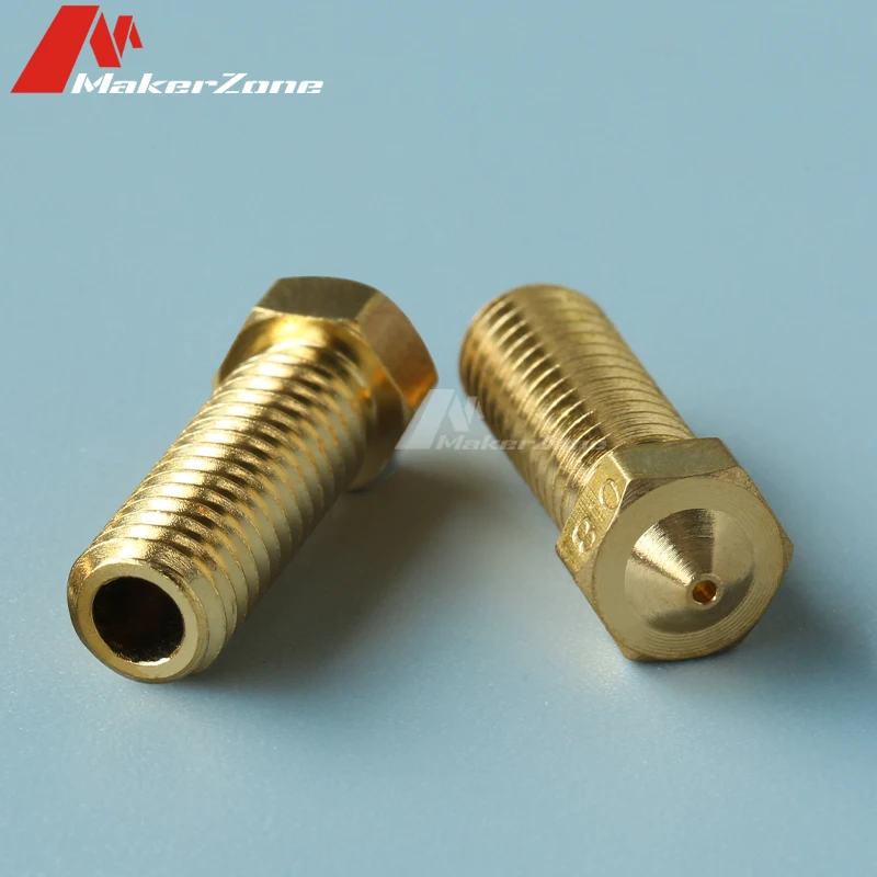 

5/10PCS Volcano Mouth Brass Nozzles 0.6/0.8/1.0/1.2mm For 1.75 Or 3mm Filament Lengthen Extruder Supplies 3D Printer Parts