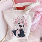 Милая аниме женская сумка готпанк Холщовая Сумка на плечо y2k сумка Ulzzang Harajuku Модная ретро сумка 2021 kawaii новая сумка для покупок