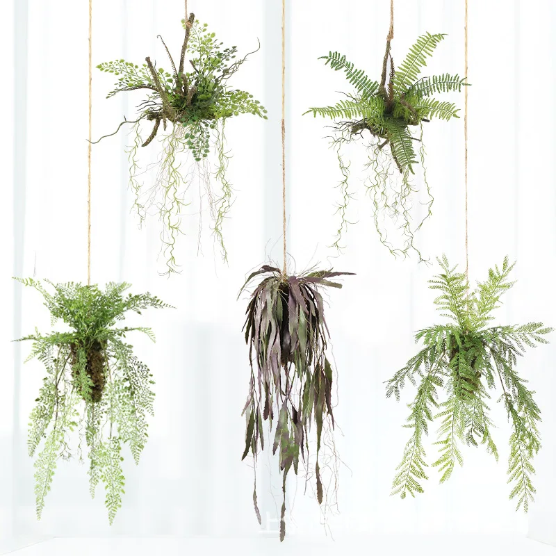 

Fern Persia Plant Aerial Hanging Ball Artificial Plant Plastic Grass Wedding Party Wall Balcony Home Decor