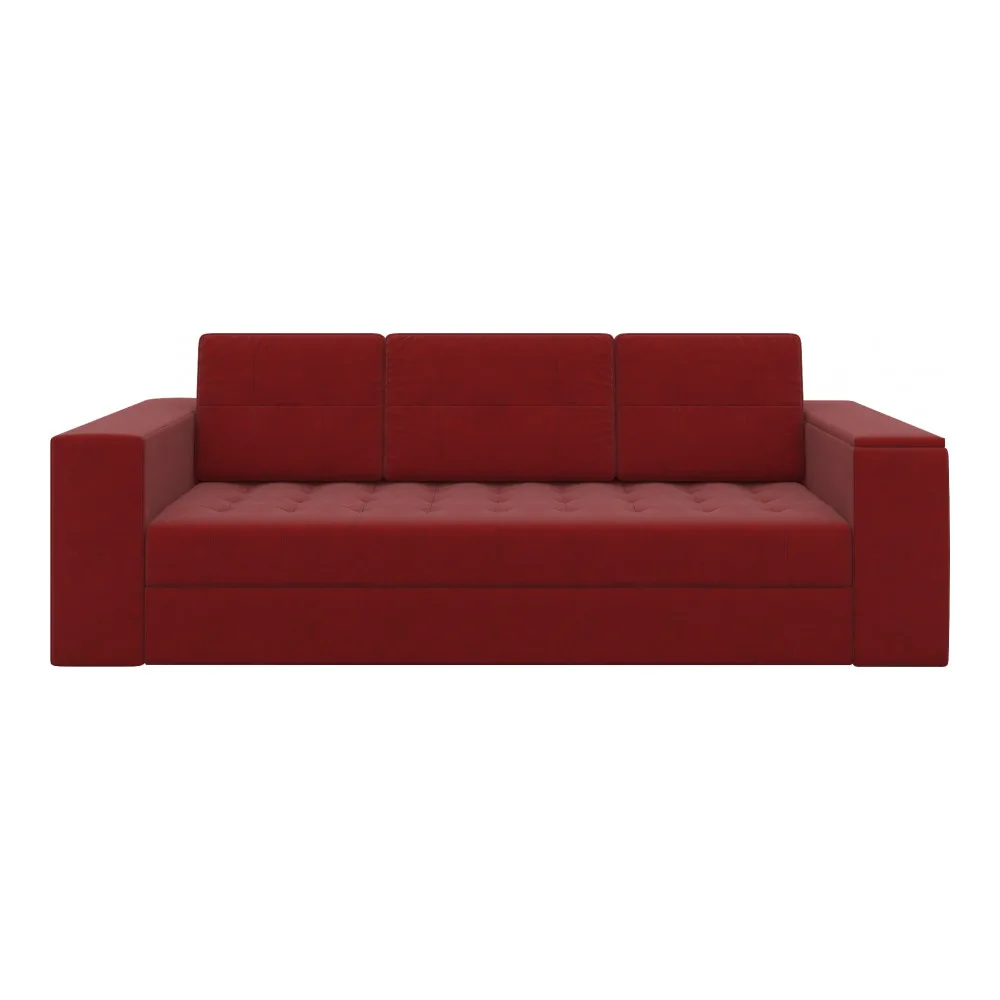 Диван-еврокнижка АртМебель Пазолини микровельвет красный \ черный |