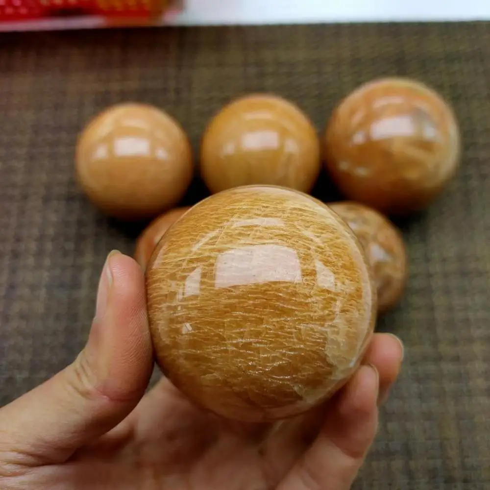 Персиковый лунный камень хрустальный шар природные и минералы Луна натуральные