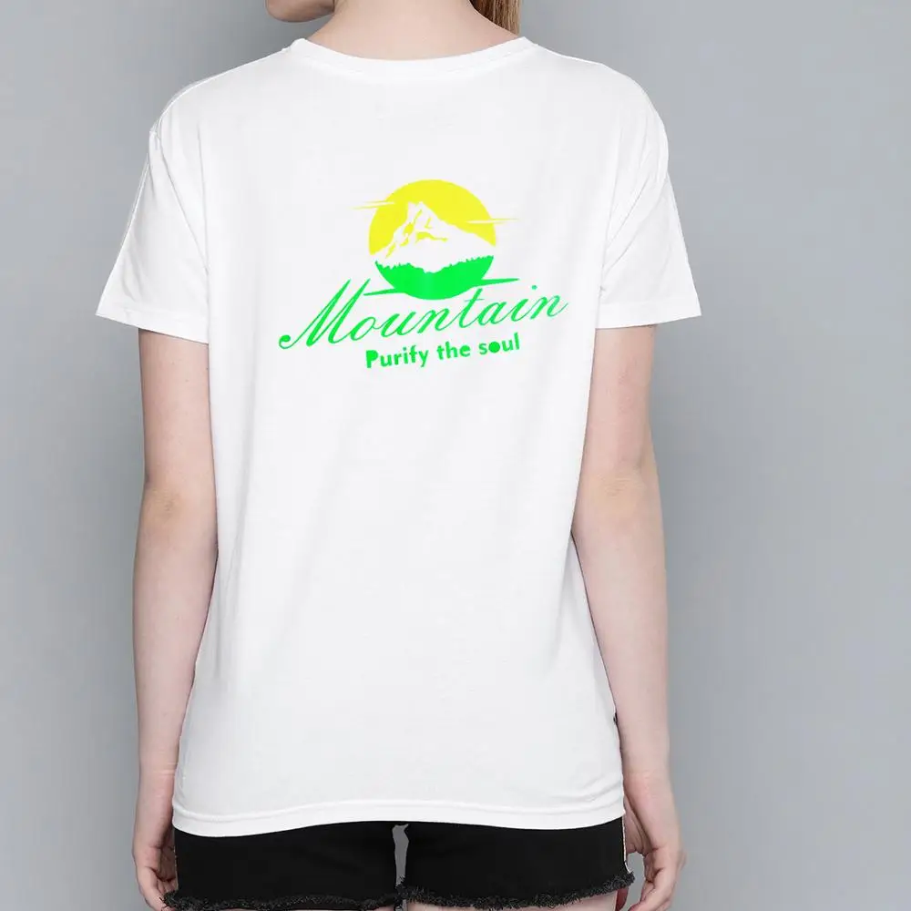Футболка с надписью Mountain Lemon Yellow Colorblock хлопковая футболка короткими рукавами и