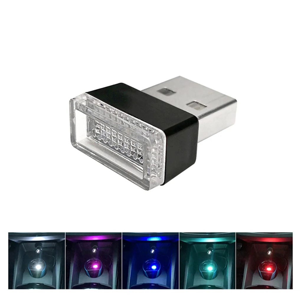 Автомобильный USB светодиодный Атмосфера светильник s декоративный аварийного