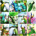 5D DIY квадратнаякруглая алмазная живопись Павлин Животные Алмазная Вышивка Набор для вышивки крестиком Стразы картины Домашний Декор подарок