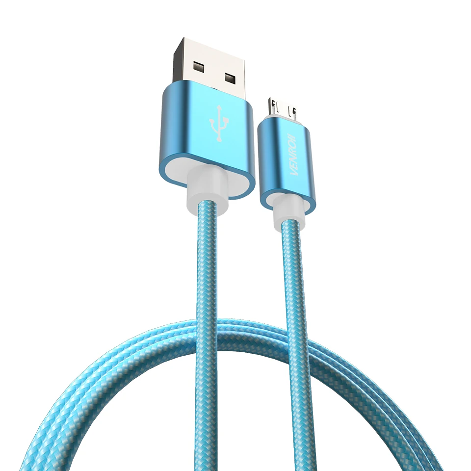 Blue Быстрая зарядка USB кабели микро-USB кабель Android мобильного телефона синхронизации данных Зарядное устройство кабель для Samsung A7 S7 для Xiaomi 1 м/2 м/3 м шнур - Цвет: Blue