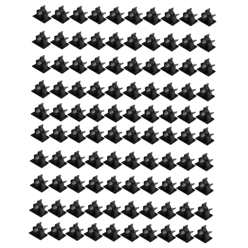 

NEW-100Pc Self Adhesive Cable Clips Drop Wire Clips Cable Clamps Tie Holder Cable Wire Organizer Management for Car