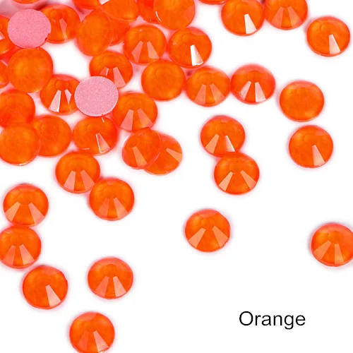 Orange Фосфоресцирующие блестящие стразы без горячей фиксации неоновые стразы фосфоресцирующие электрические блестящие камни украшения для дизайна ногтей B3849 - Цвет: Orange