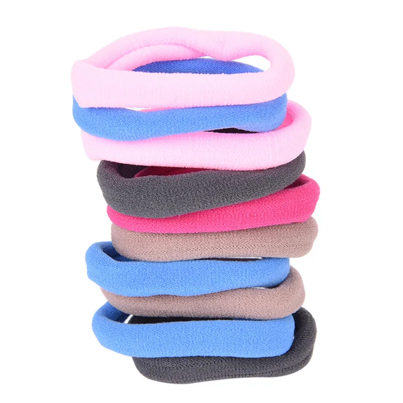 

Mix Color Candy Colored Elastic Ponytail Holders Accessories Girl Women Rubber Bands Tie Gum 10 Pcs
