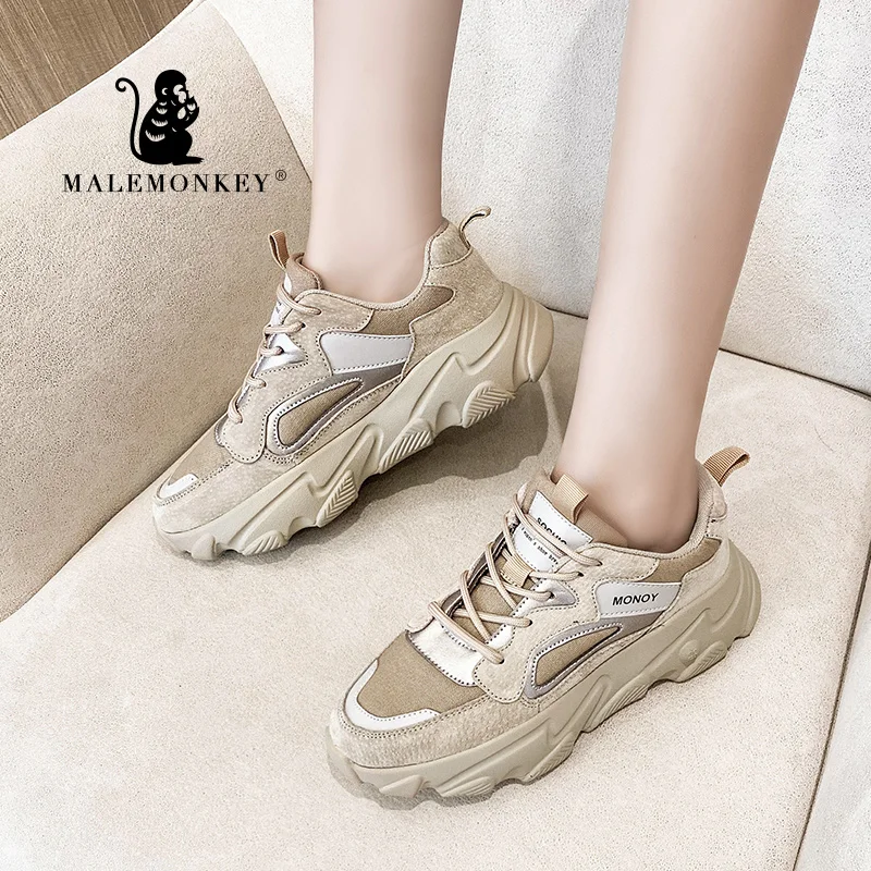 Женские кроссовки Повседневная прогулочная обувь на плоской подошве черные