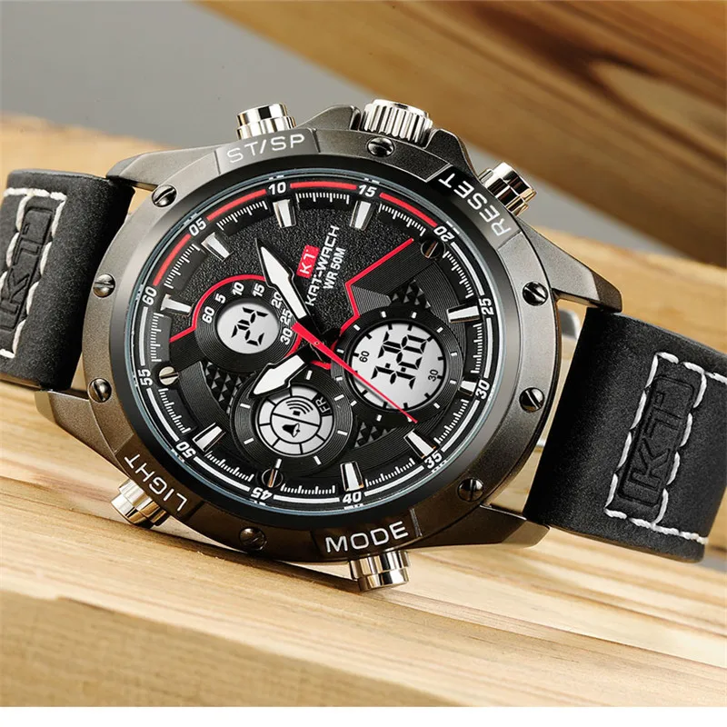 Цифровые спортивные часы светодиодный водонепроницаемый наручные мужские