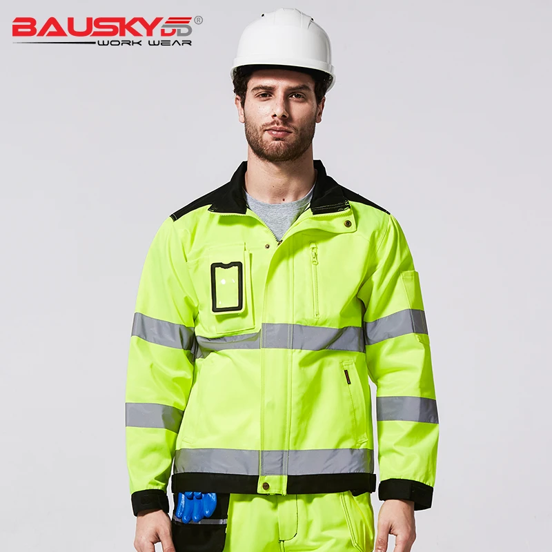 Флуоресцентный желтый комбинезон Bauskydd B222 функциональная безопасная