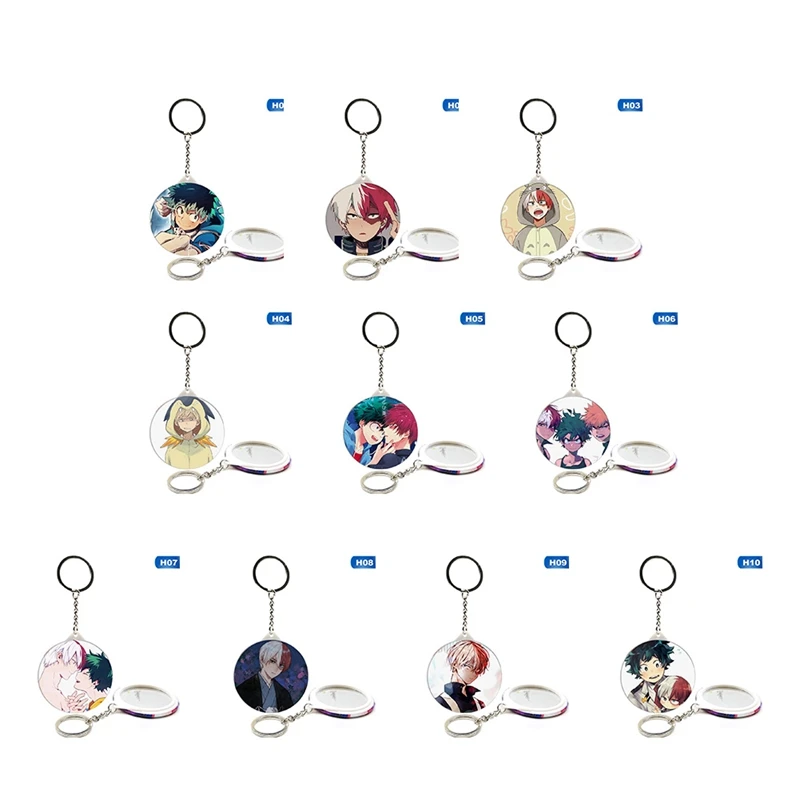 Двусторонний акриловый брелок для ключей в стиле Моя геройская Академия|Брелоки|