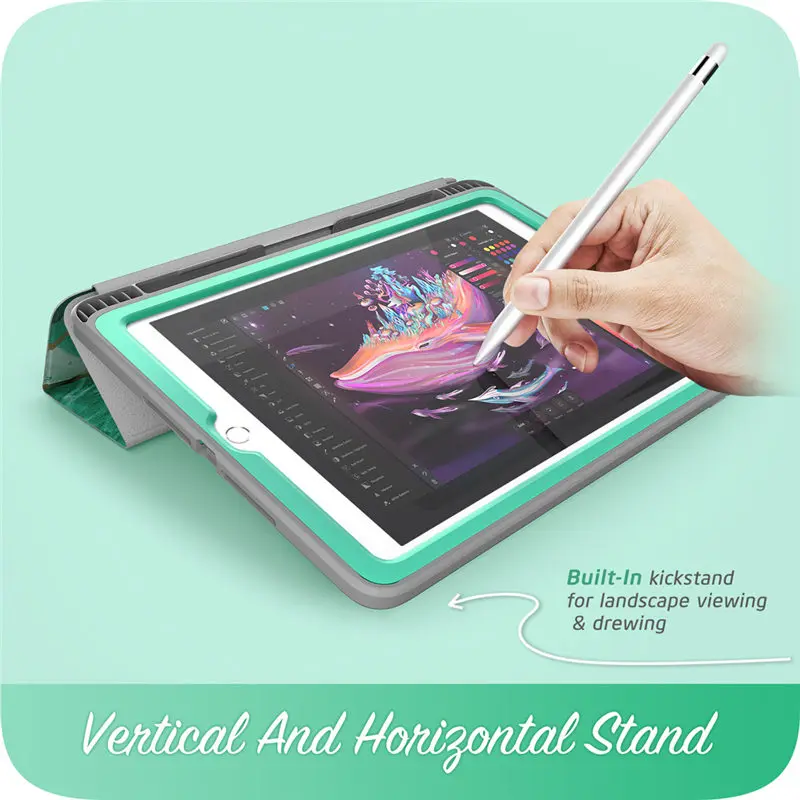 Для iPad 9,7 чехол(/) i-Blason Cosmo Trifold чехол-подставка с функцией автоматического сна/пробуждения и карандашом, встроенная защита экрана
